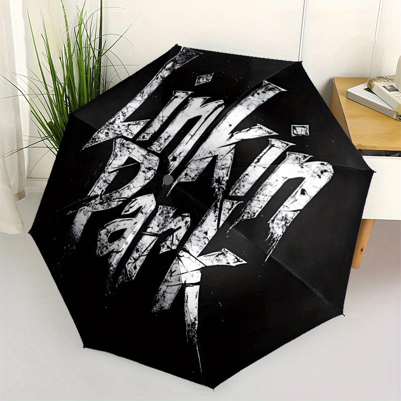 1pc Linkin Park Automatic Folding Umbrella, Portable Design with 8 Ribs, Casual Outdoor Accessory HolidayBirthday Gifts yy250814049