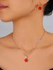 New European and American popular jewelry, simple design pearl neck chain earrings, elegant temperament necklace set