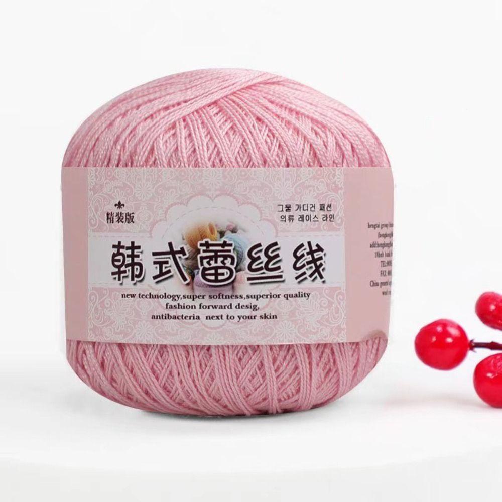 Нежные цветные DIY швейные хлопковые нитки для вязания крючком пряжа шелковая кружевная пряжа