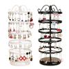 5 Tier Metal Rotating Earring Holder Jewelry Organizer 220 Holes Earring Storage Display Tower Rack Gift for Women Girl