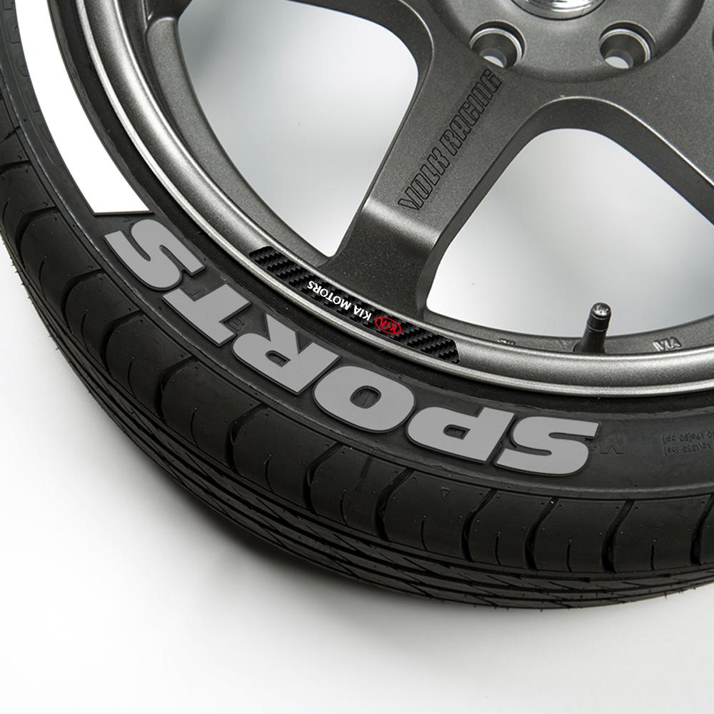 4/8/20PC Car Styling Wheel Hub Rim Decoration Sticker For Kia Sportage Rio Ceed Cadenza Sorento Optima Soul Picanto Forte Cerato