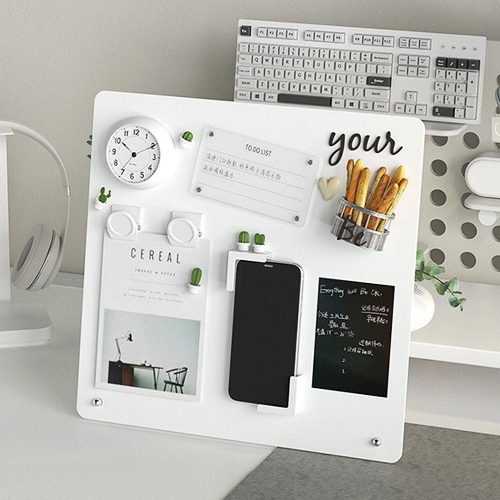 Металлическая пластина настольная памятная доска для напоминаний простая магнитная доска для наклеек для офиса