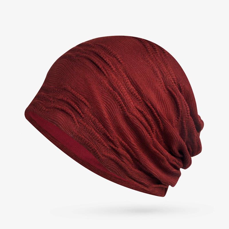 Women's Breathable Thin Cotton Pullover Hat - Spring/Summer Headscarf, Confinement, Sleep, and Outdoor Leisure Cap.