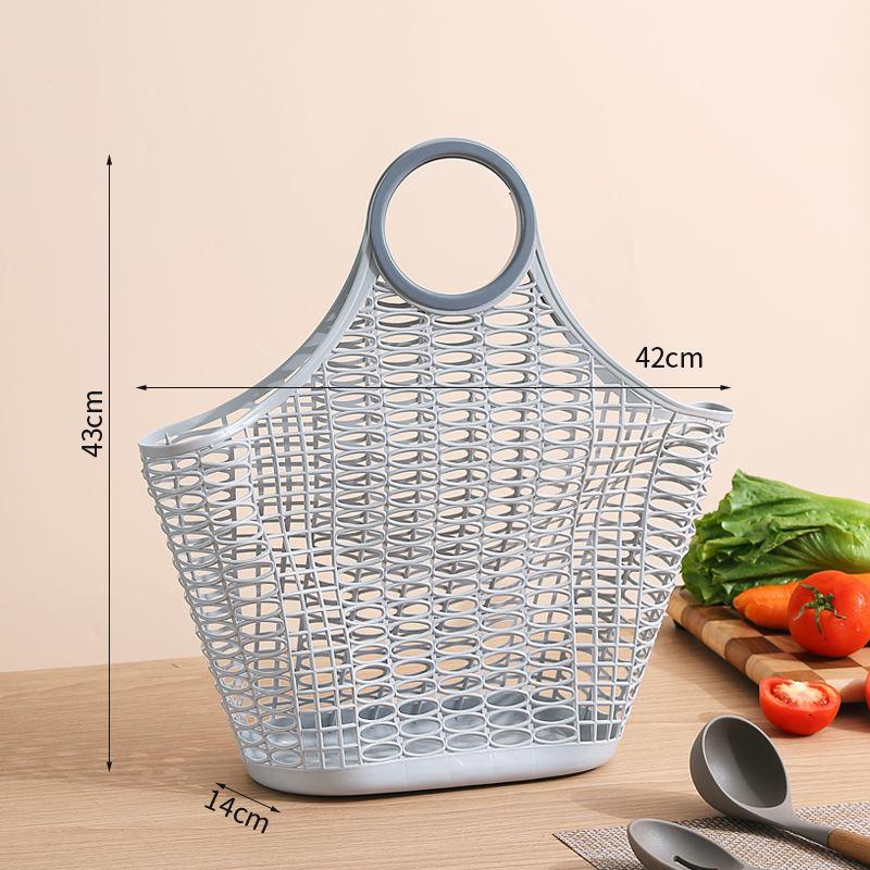 Корзина для овощей, переносная корзина для покупок, пластиковая корзина для хранения овощей и фруктов, японский стиль, толстая переносная корзина