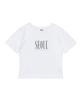 Укороченная футболка с коротким рукавом и логотипом-надписью Seoul Apparel (белый)