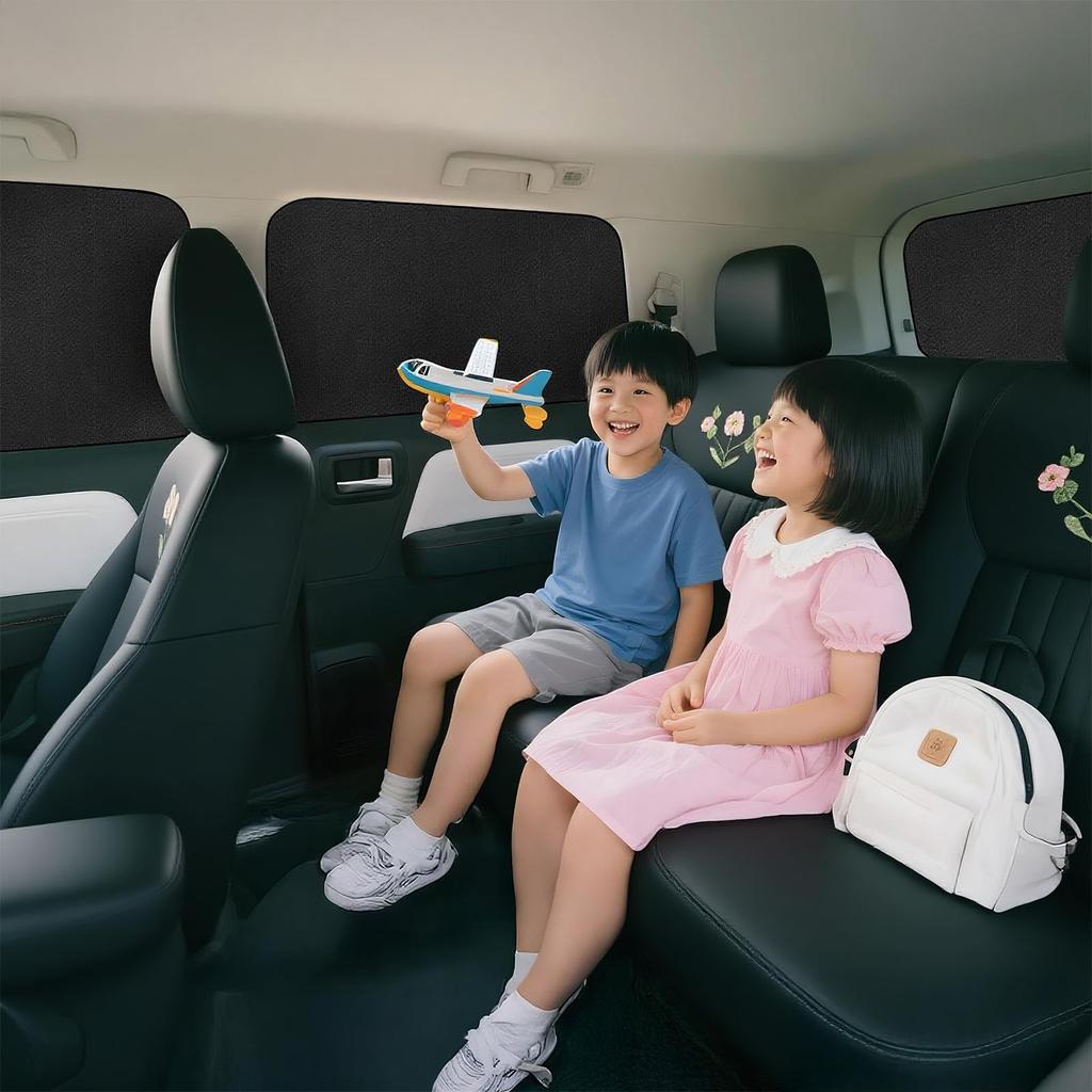 Набор из 5 магнитных автомобильных шторок для Suzuki Jimny Солнцезащитная шторка для автомобиля УФ Легкая установка и использование на окнах (JB64/JB74) - Кемпинг, Сторона, Защита,