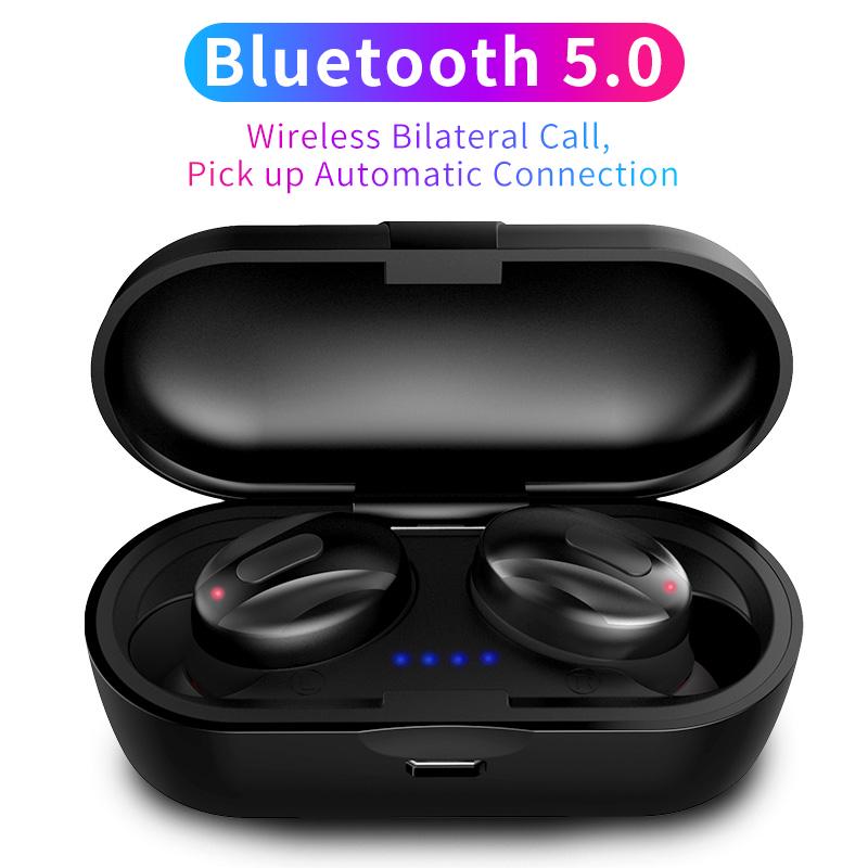 TWS 5.0 Bluetooth наушники мини-беспроводные наушники спортивные водонепроницаемые наушники с громкой связью стерео двойная гарнитура с микрофоном