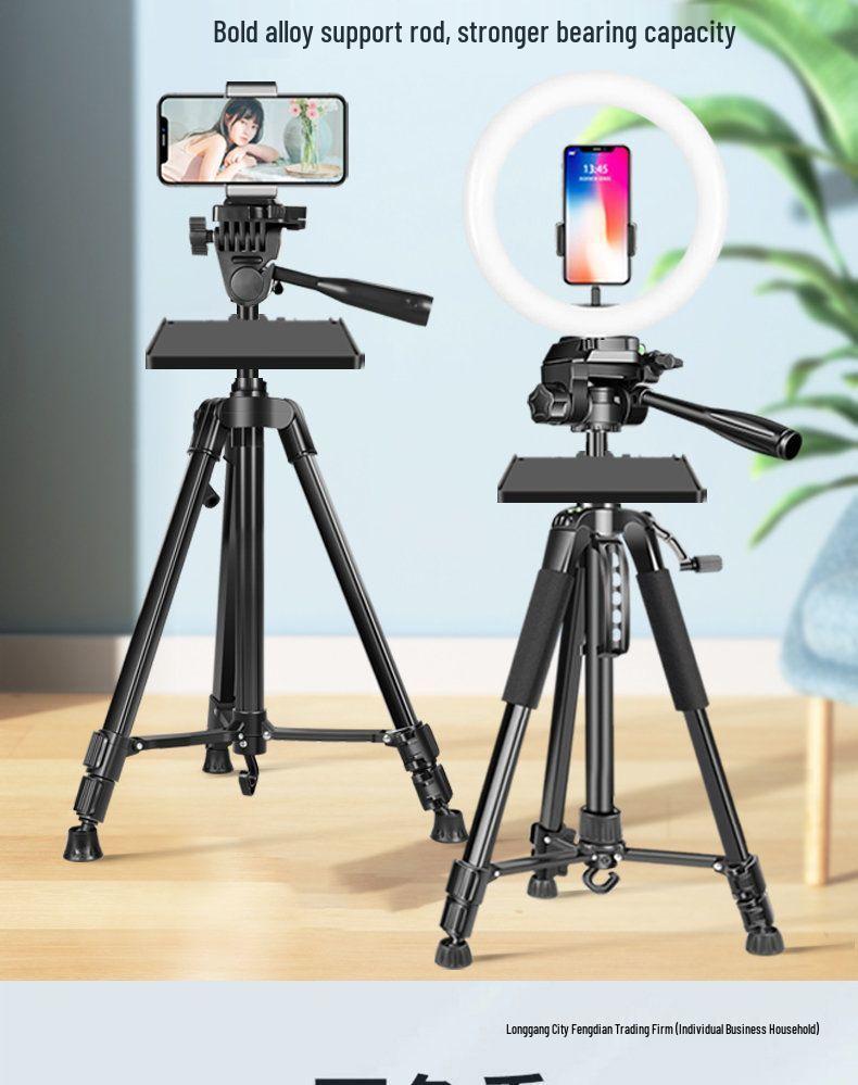 Multi-Angle Phone Holder with Fill Light for Live Streaming and Outdoor Photography