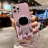 Силиконовый чехол от падения для Huawei Honor Magic4/P50 Pro - Дизайн Астронавт V40, Подставка-кольцо, Подходит для 9X, Гальваническое покрытие.