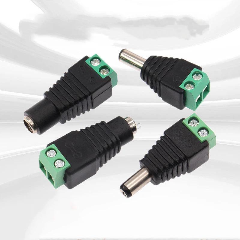 No Soldering Required Male Female CCTV Monitoring Video Cable Plug Connector for Home Indoor Surveillance Cabling