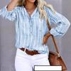 Женские рубашки большого размера, модные повседневные свободные рубашки в полоску, женские осенние мягкие винтажные блузки, элегантные молодежные женские