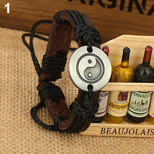 Женский мужской браслет с подвеской в виде восьмерки из искусственной кожи с многослойным знаком бесконечности MIT