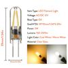 Mini G4 COB LED Filament Stick Light Bulb 3W 12V Replace 15W Halogen Lamps Glass Cover AC/DC 200LM Warm White Cool White