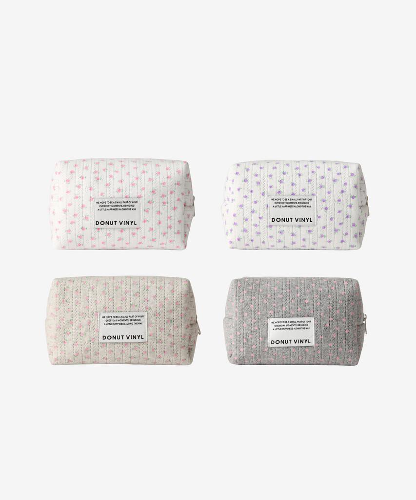 Donutvinylshop Сумочка-кошелек с цветочным узором и ажуром "Куб" (4Colors)