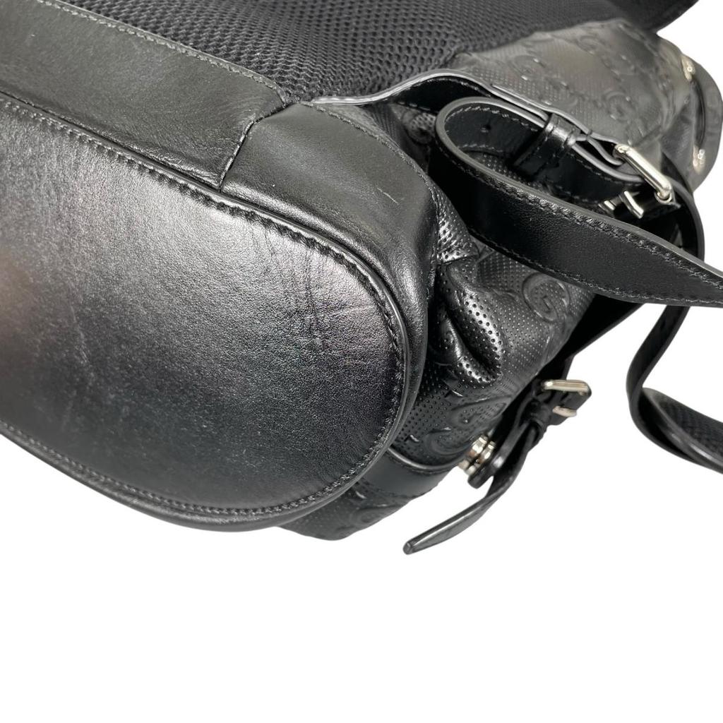 Gucci Рюкзак GG с тиснением Рюкзак · Daypack кожаный черный унисекс 625770 Б/у
