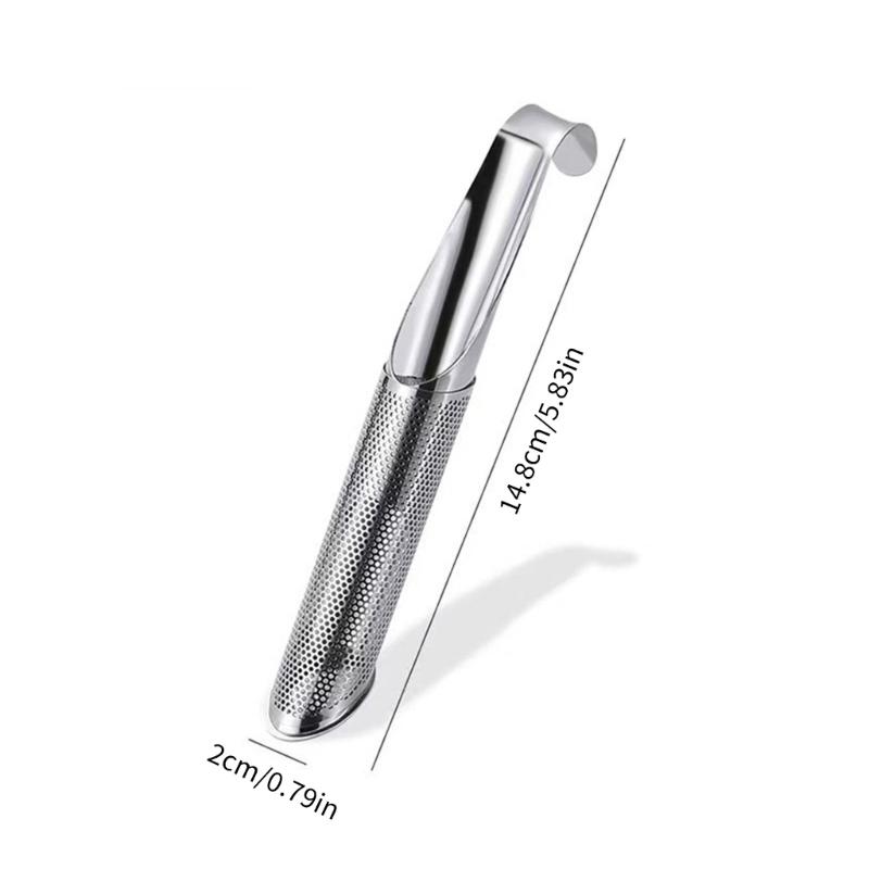 Teas Infuser Set For Loose Leaf Brewing Stainless Steels Net Filter With Hanging Hook Handle And Included Cleaning Brush