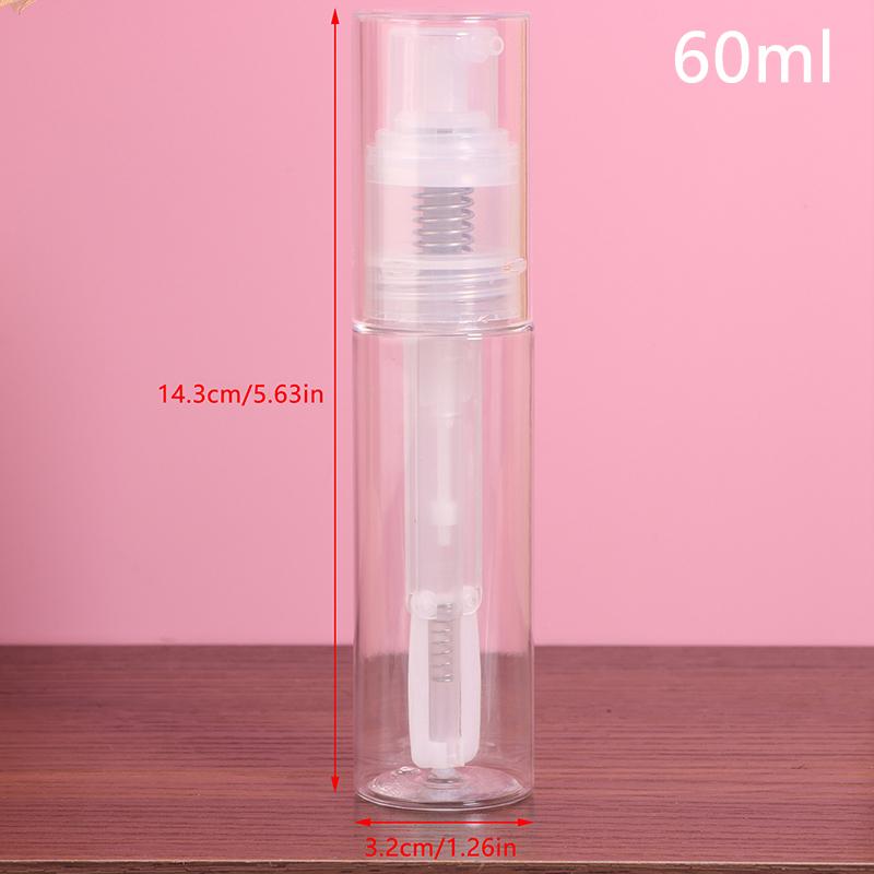 Многоразовые флаконы-распылители Дорожный прозрачный флакон для распыления пудры Диспенсер для детской присыпки Съемный Для путешествий Прозрачный пластик