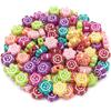 Loose Beads Flower Loose Beads Beads DIY Jewelry Accessories Loose Beads 30Pcs 10mm Fashion for Bracelet Making Mixed Color Flower Smile Accessories
