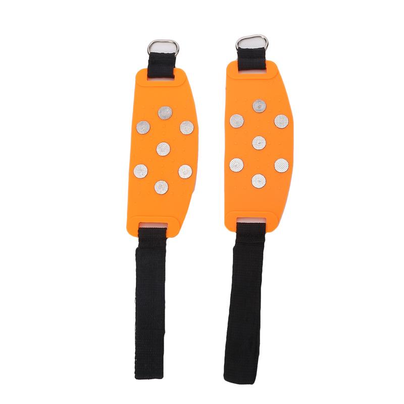 1 Pair Silicone Seven Teeth Ice Claws Outdoor Climbing Non-slip Adjustable Snow Grips Gripper Spikes