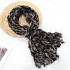 Gradient Blue Fold Shawl Soft Retro Cotton Hemp Scarf Fashionable Trend Sunscreen Scarf  Women
