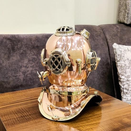 Brass Copper Diving Helmet US Navy Diving Helmet Replica Brass Diving Helmet Gift For  Navy