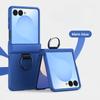 Skin Feel Hard Phone Case for Samsung Galaxy Z Flip 7 FE 6 5 4 3 ZFlip7 with Ring Hinge Protective Cover