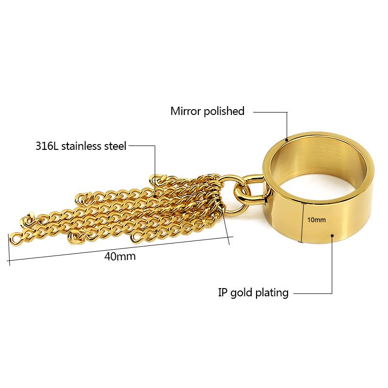 Cute Cuban Chain Strip Charm Rings for Women Anillos Friendship Jewelry Personality Custom Punk Knuckle Midi Rings Wedding Party