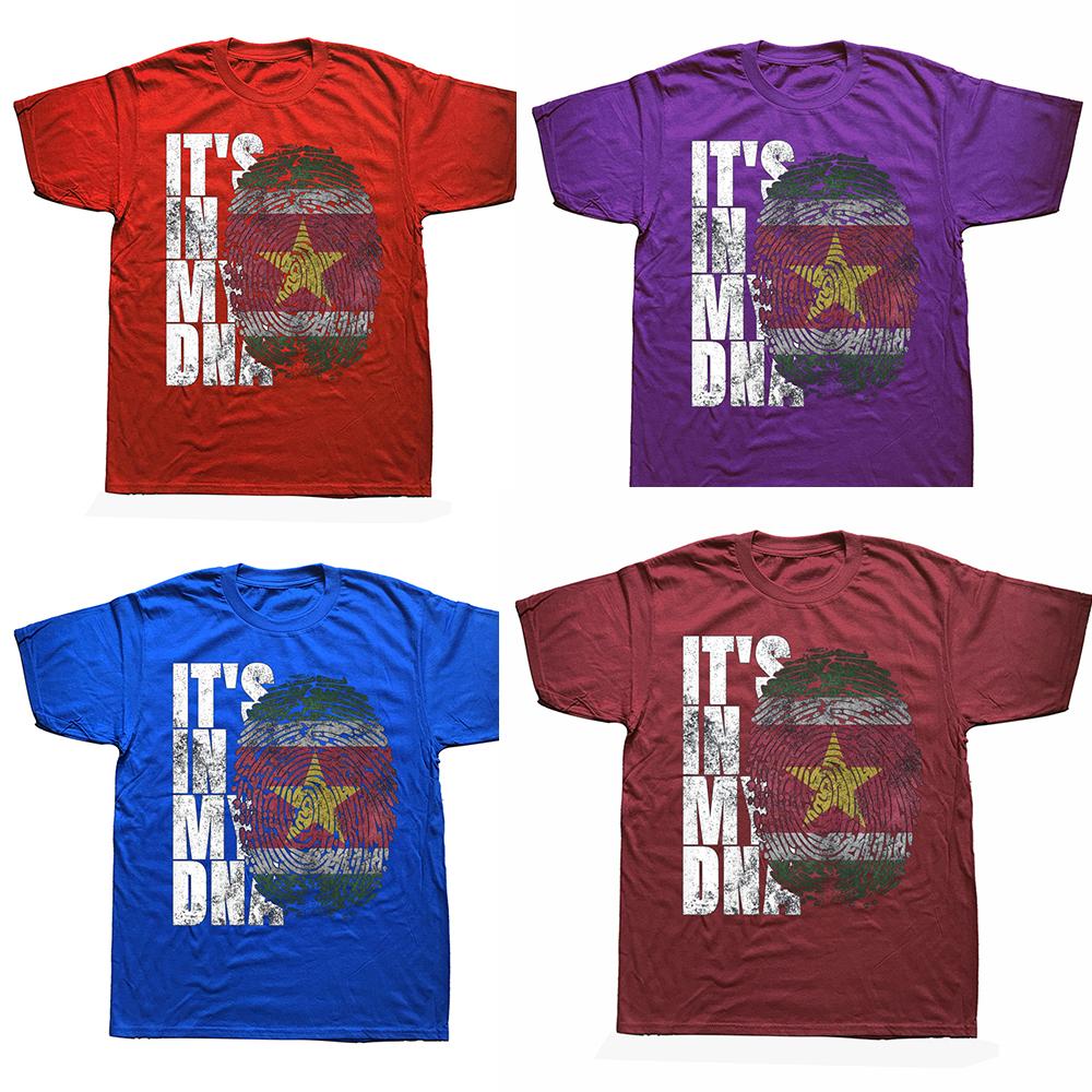 It's In My DNA Suriname Surinamese Flag T Shirts Summer Graphic Streetwear Short Sleeve Birthday Gifts T-shirt Unisex Clothing