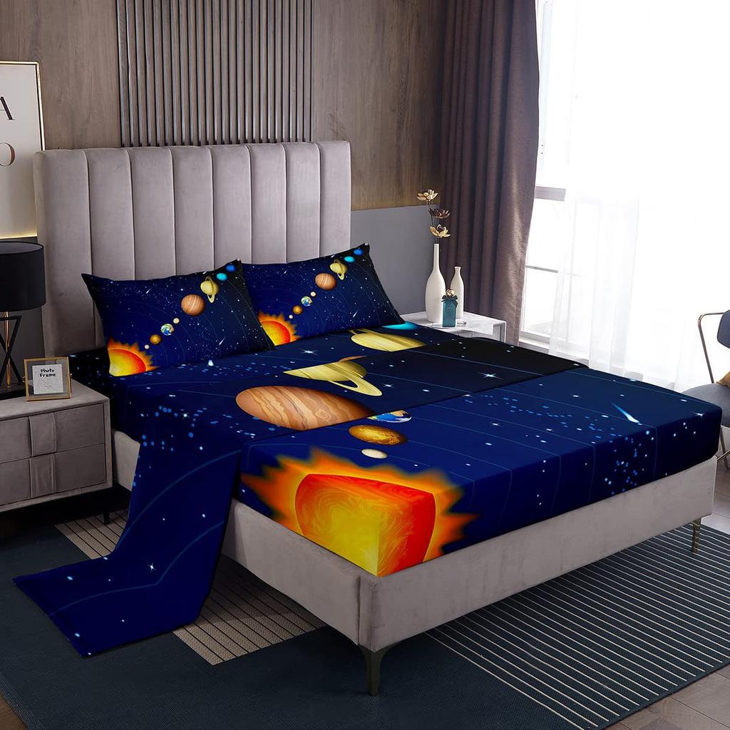 Крыса Грызун Узор Шапка для кровати Комплект постельного белья из четырех предметов Спальня Общежитие Постельное белье Украшение