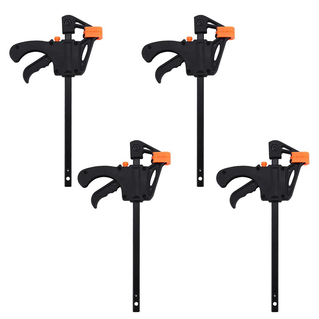 4pcs 4inch Bar F Clamps Clip Grip Quick Ratchet Release Woodworking DIY Hand Tool Kit