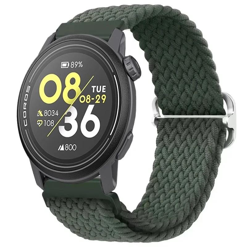 Нейлоновый плетеный ремешок 20/22 мм для COROS APEX 4/PACE Pro/4 3 2 Регулируемый браслет для CMF Watch 3/2/1 Pro Suunto Race 2/S/Run