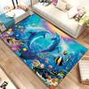 3D коврик для морского дна, подводный мир, дельфин, черепаха, коврик для гостиной, спальни, дивана, коврик, детский нескользящий напольный коврик