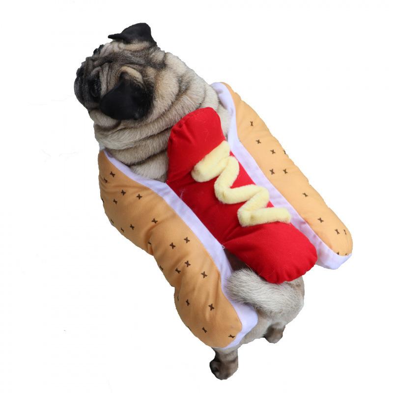 Funny Halloween Pet Dog Polyester Eco-friendly Big Banana Print Cartoon Style Formal Coat for Winter