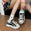 Fashion New Style Thick Soled Retro Small White Shoes Women's Korean Trend Versatile Casual Shoes Outdoor Street Party Sports Shoes