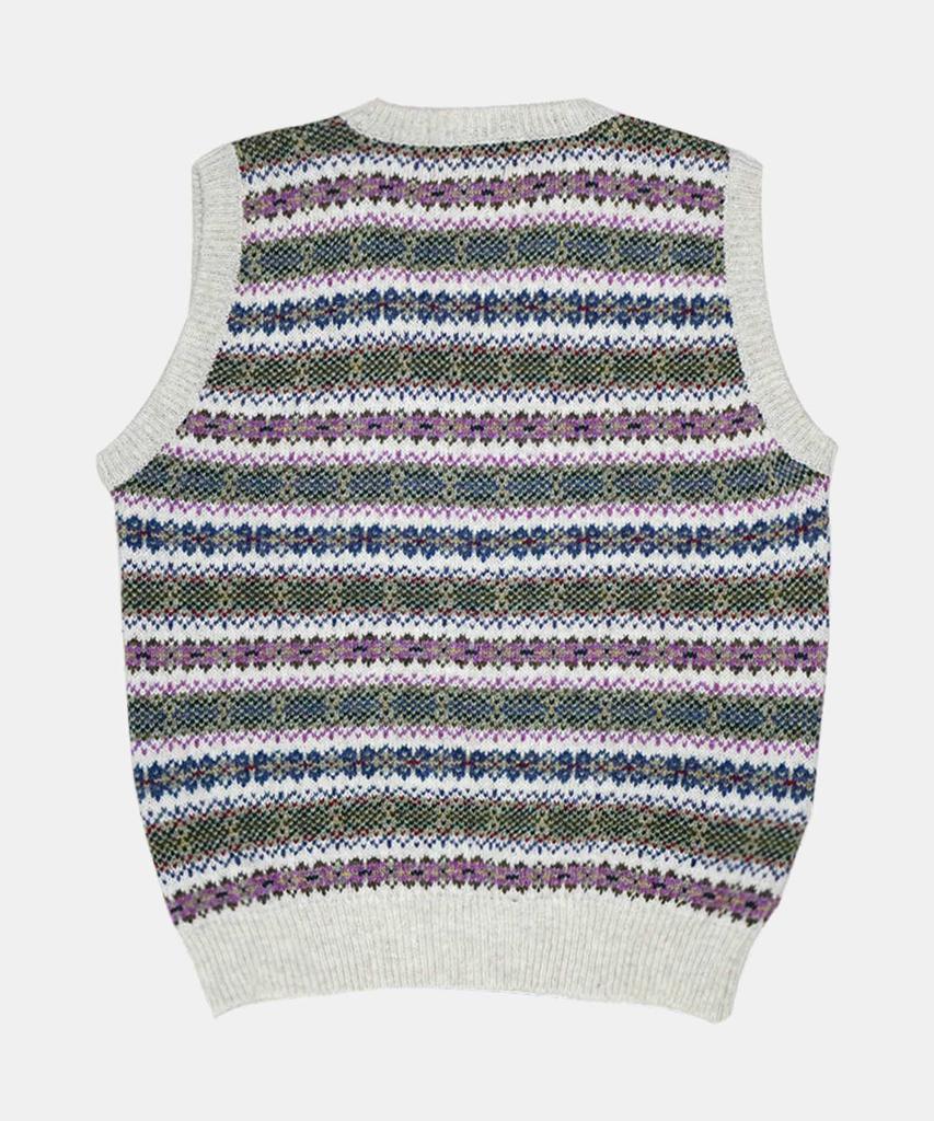 Michaleross Harvest Fair Isle Vest - Sand