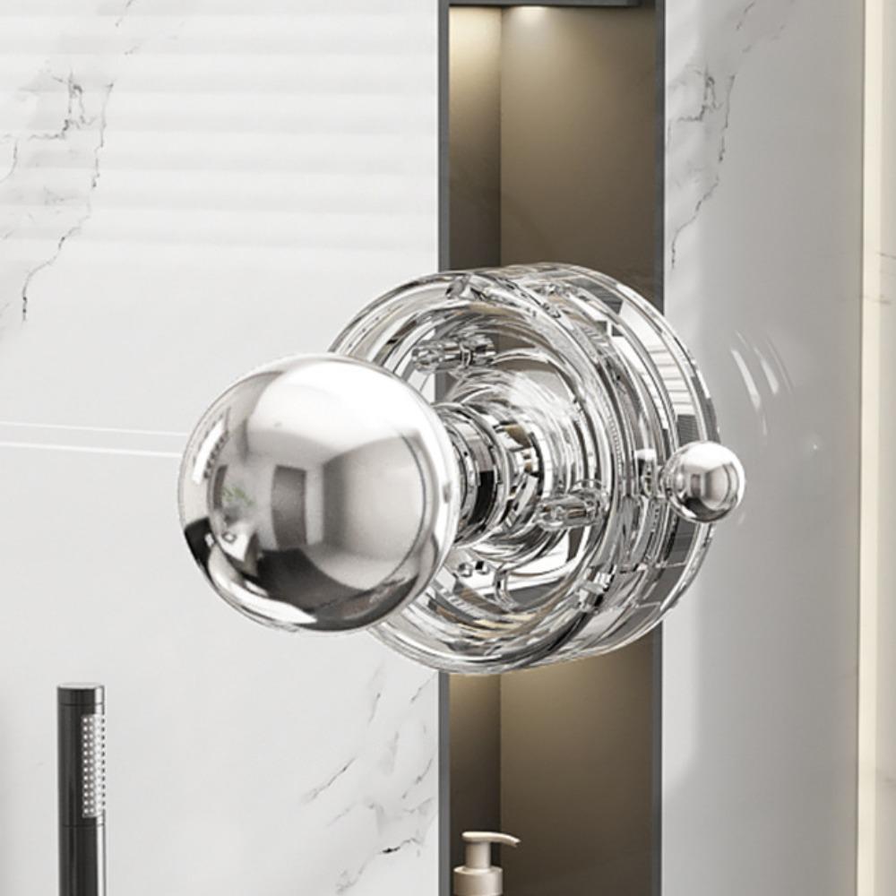 Waterproof Cabinet Knob Circular Glass Door Handle Suction Cup Door Handle Shower Room