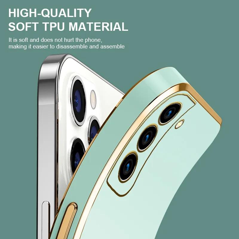 Мягкий чехол с блестящим покрытием для Samsung Galaxy A54 A53 A04S S21 S22 S23 Ultra Plus Huawei P50 Xiaomi Redmi Note 11 iPhone 14 13 12 11 Pro Max Чехол из ТПУ