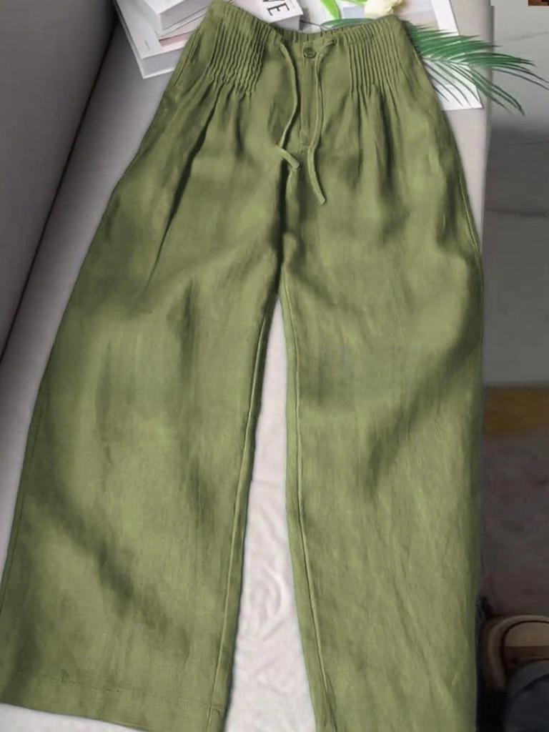 Casual Womens Pants With Drawstring And Button For Spring 2025 Comfortable Slim Fit