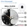 30cm Modern Glass Clock Custom Logo Silent Sweep Second Hand Clear Face Wall Decor