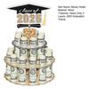 Graduation Wooden Money Holder Tower Double Layers Cash Storage Rack Class of 2025 Graduates Money Gift Grad Party Desktop Decoration