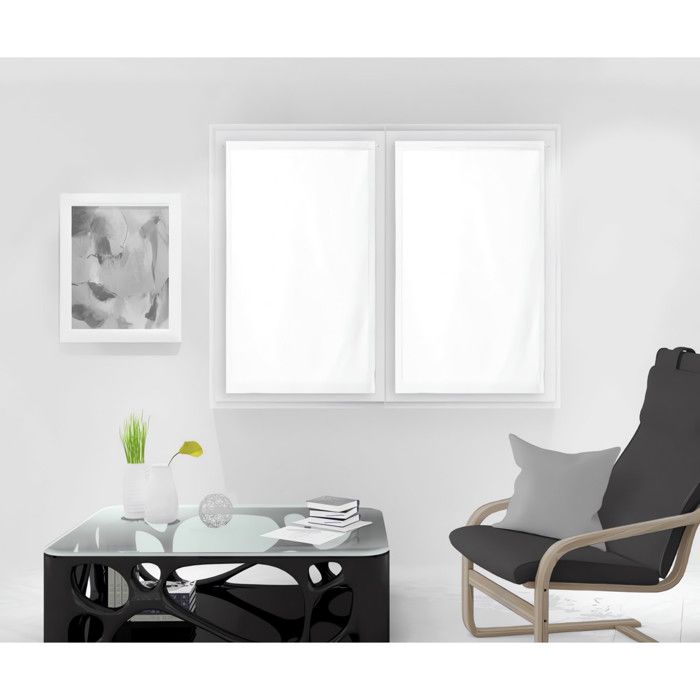 SUCRE D'OCRE Pair of DOLLY 90x120 Cm Curtains - White