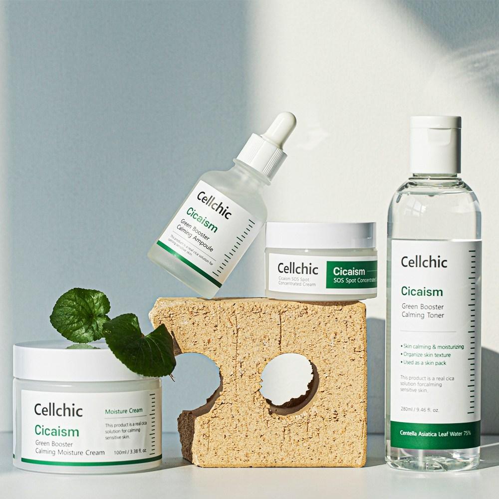 Cell Chic Cicism 4-piece Set Toner + Ampoule + Moisturizing Cream + Intensive Cream, 1 Piece