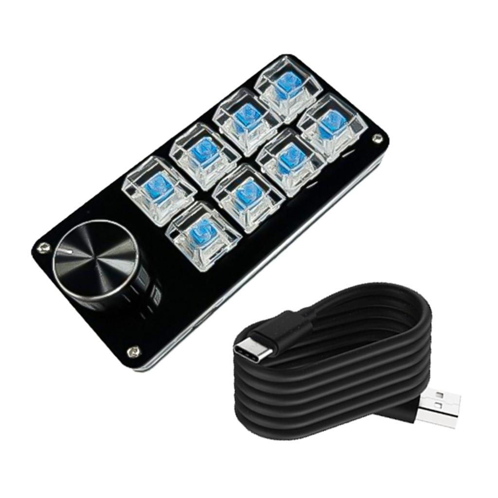 Программируемая макро-клавиатура с настраиваемой ручкой, 3/4/6/8 клавиш, механическая игровая клавиатура с переключателями с возможностью горячей замены