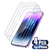 4Pcs Tempered Glass For iPhone 14 13 12 11 Pro Max XR X XS Screen Protector For iPhone 12 13 Mini 6 7 8 14 Plus Se 2022 Glass