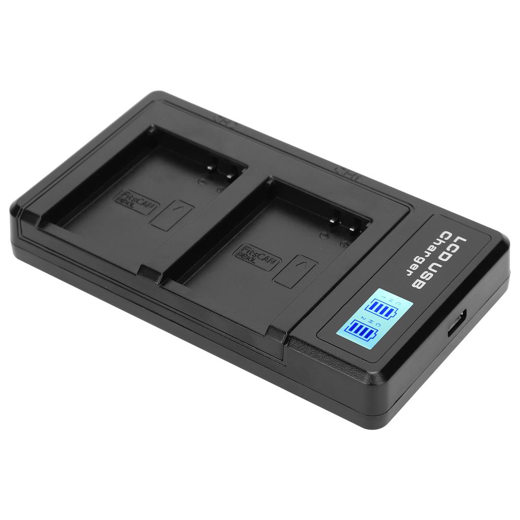 Портативное зарядное устройство для аккумуляторов камеры для камеры NB‑10L, двойное зарядное устройство с ЖК-дисплеем