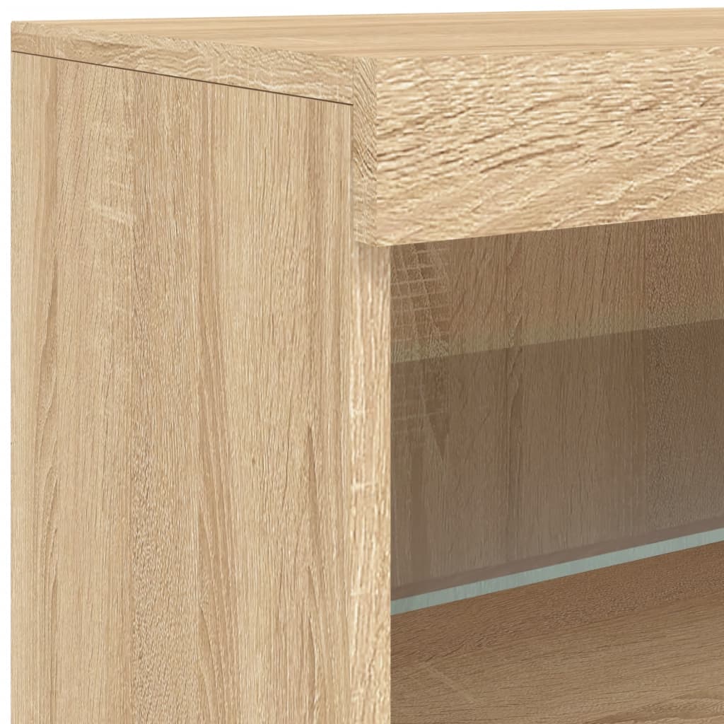 Sideboard with LED Lights Sonoma Oak 41 x 37 x 67 cm