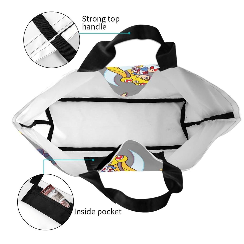 Sailor Moon Body Diaper Shopping Large Capacity Tote Kuma no Gakkou Makeup Eco Convenience Store Shopping Durable Convenience 50cm Wide x 40cm High x