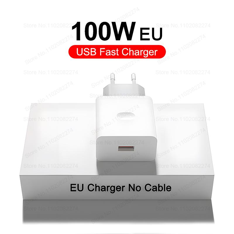 100W SuperVOOC Fast Charger EU US Charging Plug USB Charger Type C Cable for Oneplus 12r 13r 12 11 10 13 Pro Nord CE 2 3 4 Lite