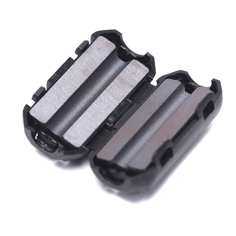 5Pcs 3.5Mm Noise Suppressor Emi Rfi Clip Choke Ferrite Core Cable Filter Black