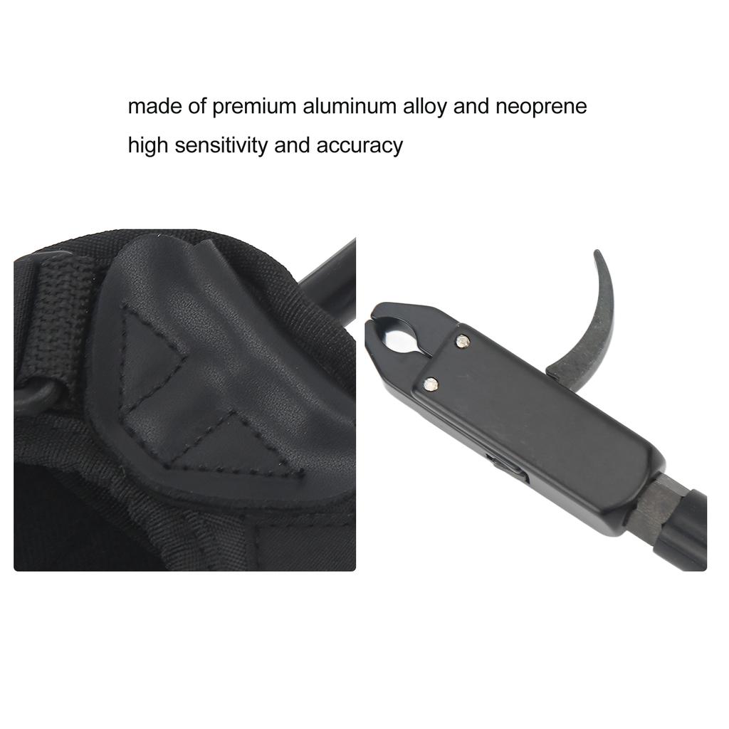 Bow Caliper Release Aid Aluminum Alloy Neoprene Wrist Strap Archery Accessories for Hunting